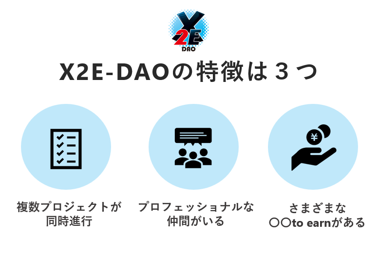 X2E-DAOの特徴は3つ